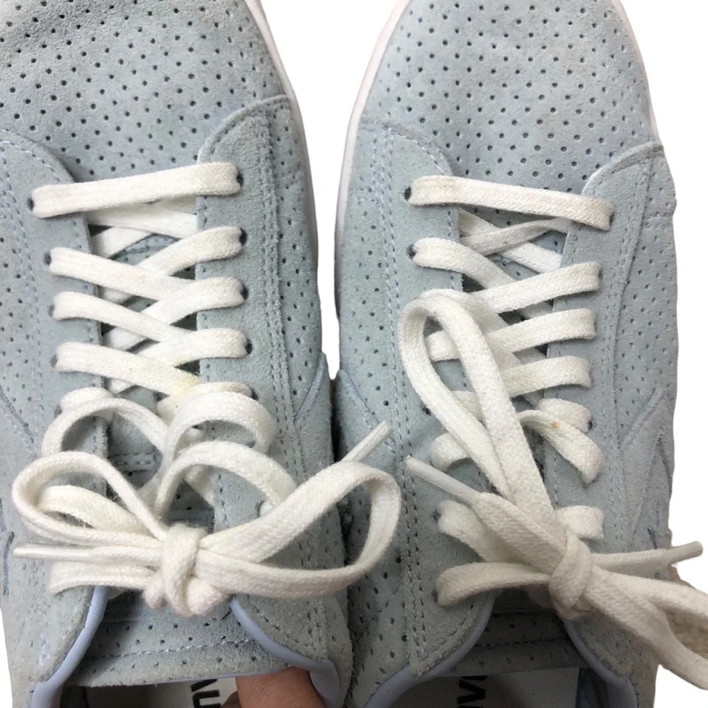 Converse All Star Suede Leather Low Top Blue Sneaker 7.5  Retro Low Profile Shoe